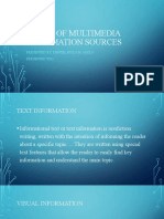 Forms of Multimedia Information Sources Report