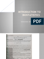 Introduction To Biostatistics: Lecture by Kashan Majeed M.Phil Fellow, MSC, BSC (Hons) Ku