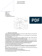 Power Juicer PJ-800W Instruction Manual