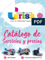 Catalogo de Servicios - Diseño & Imprenta Criss 2020