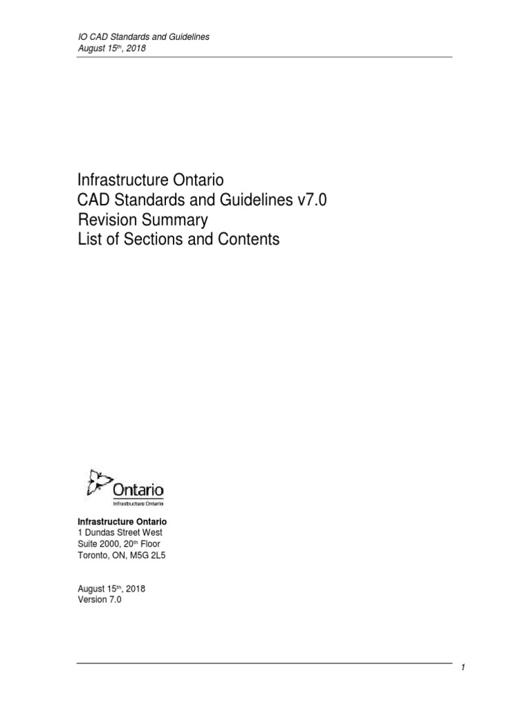 Infrastructure Ontario CAD Standards and Guidelines v7.0 Revision ...