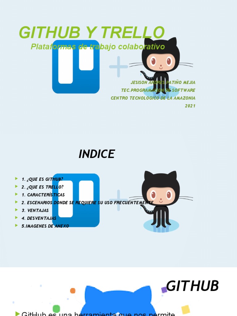Github y Trello Diapositivas | PDF | Computación en la nube | Ciencias ...