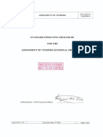 CAR - SOP.18-ASSESSMENT OF VENDORS (EXTERNAL PROVIDERS) Iss 1 Rev 01 Issue Date May 11 2018