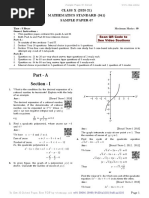 Part - A Section - I: CLASS X (2020-21) Mathematics Standard (041) Sample Paper-07