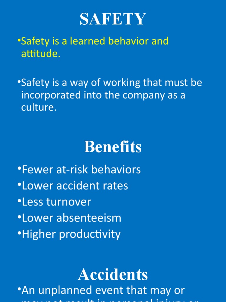Safety Is A Learned Behavior and Attitude PDF Ladder Occupational