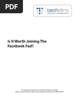 Is it Worth Joining the FaceBook Fad?