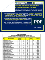 Resultado Preliminar Evaluacion Expedientes Contrato Docente 2021