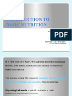 Introduction To Basic Nutrition (Basic Concepts)