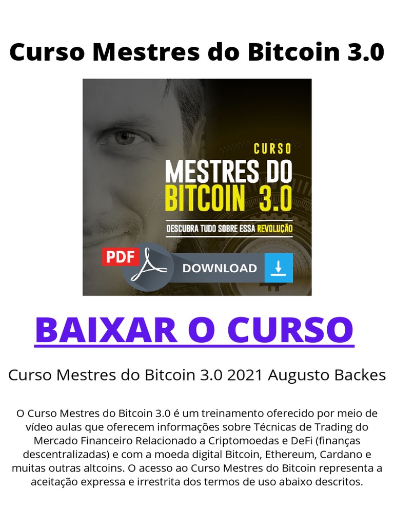 Curso Mestres Do Bitcoin 3.0 | PDF | Computadores