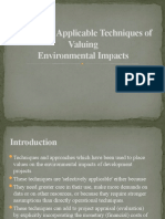 Selectively Applicable Techniques of Valuing Environmental Impacts