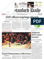 ASSU Officers Reap Large Stipends: The Stanford Daily
