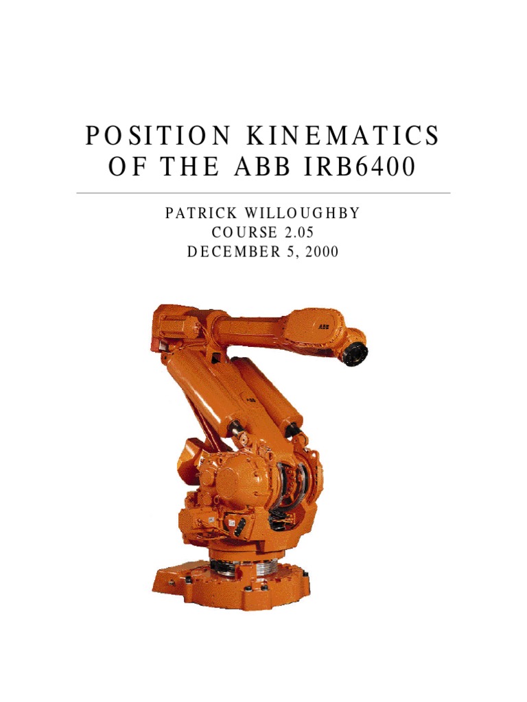 2 05 ABB Robot Project | PDF | Matrix (Mathematics) | Kinematics