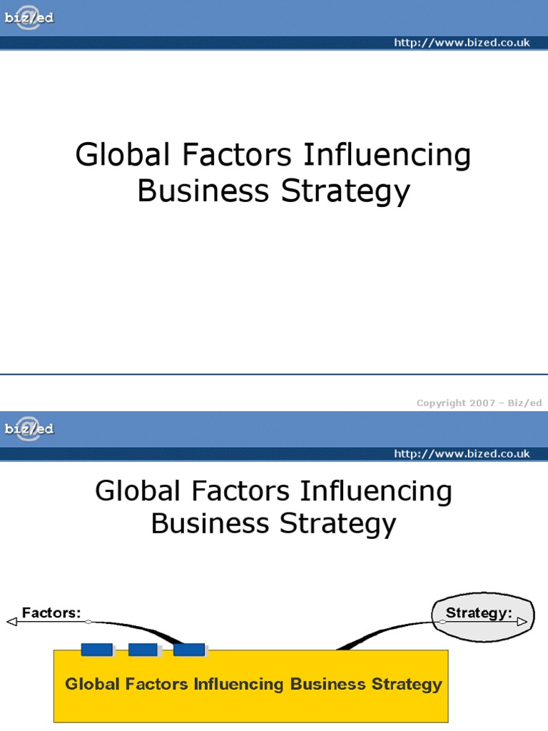 Global Factors in Business | PDF | Globalization | Strategic Management