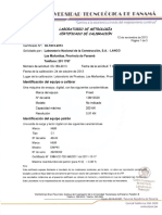 Prensa Multiensayos Certificado de Calibración