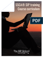 The SSCA SIP Training Program Course Outline