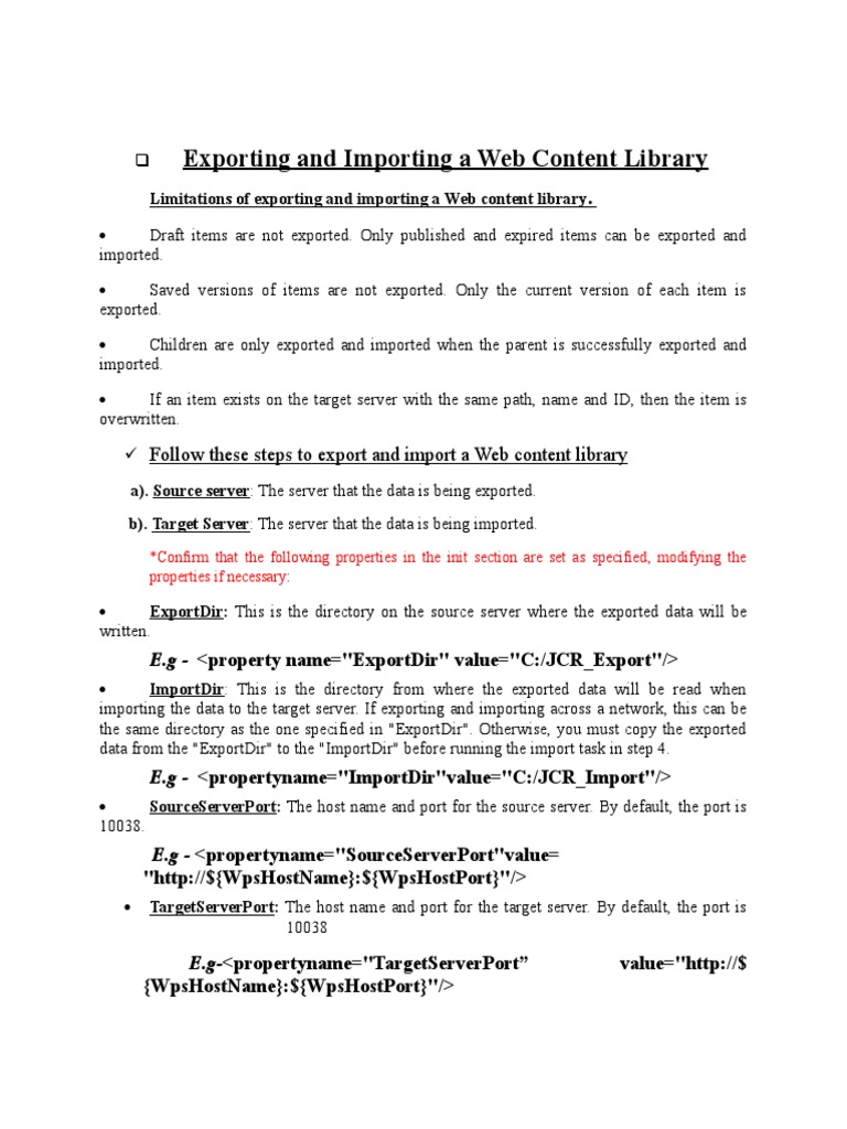 Exporting and Importing Web Libraries | PDF | Command Line Interface ...
