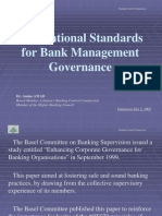 International Standards For Bank Management Governance: Dr. Amine AWAD