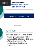 Download Medical Textile Presentation by Muhammad Asif Idrees SN49695790 doc pdf