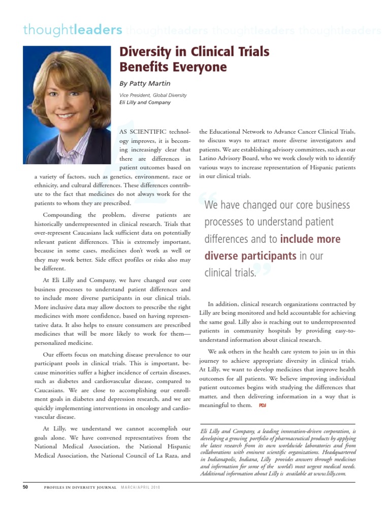 Diversity Journal - Diversity in Clinical Trials Benefits Everyone ...