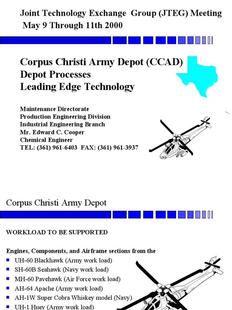 Corpus Christi Army Depot (CCAD) Depot Processes Leading Edge ...
