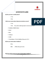 Questionnaire: Q1) Do You Have A Mobile Phone?