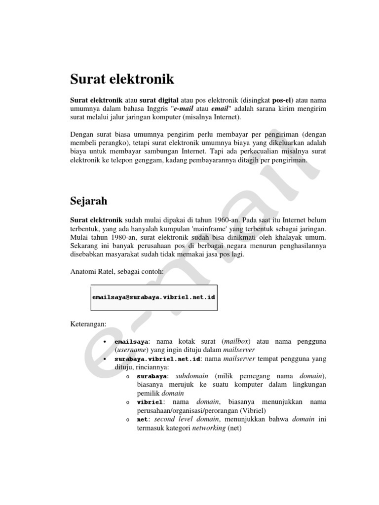 Surat Elektronik Pdf