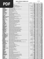 Tabela Precos 2011