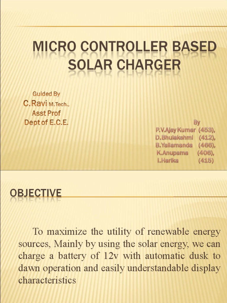 Solar-Powered Battery System Guide | PDF | Microcontroller | Electronic ...