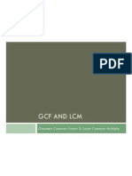GCF and LCM: Greatest Common Factor & Least Common Multiple
