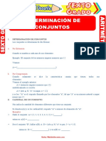 Determinación de Un Conjunto para Sexto Grado de Primaria