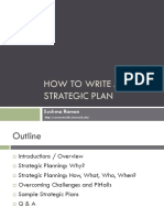 How To Write A Strategic Plan