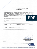 Certificacion Guante Cabritilla