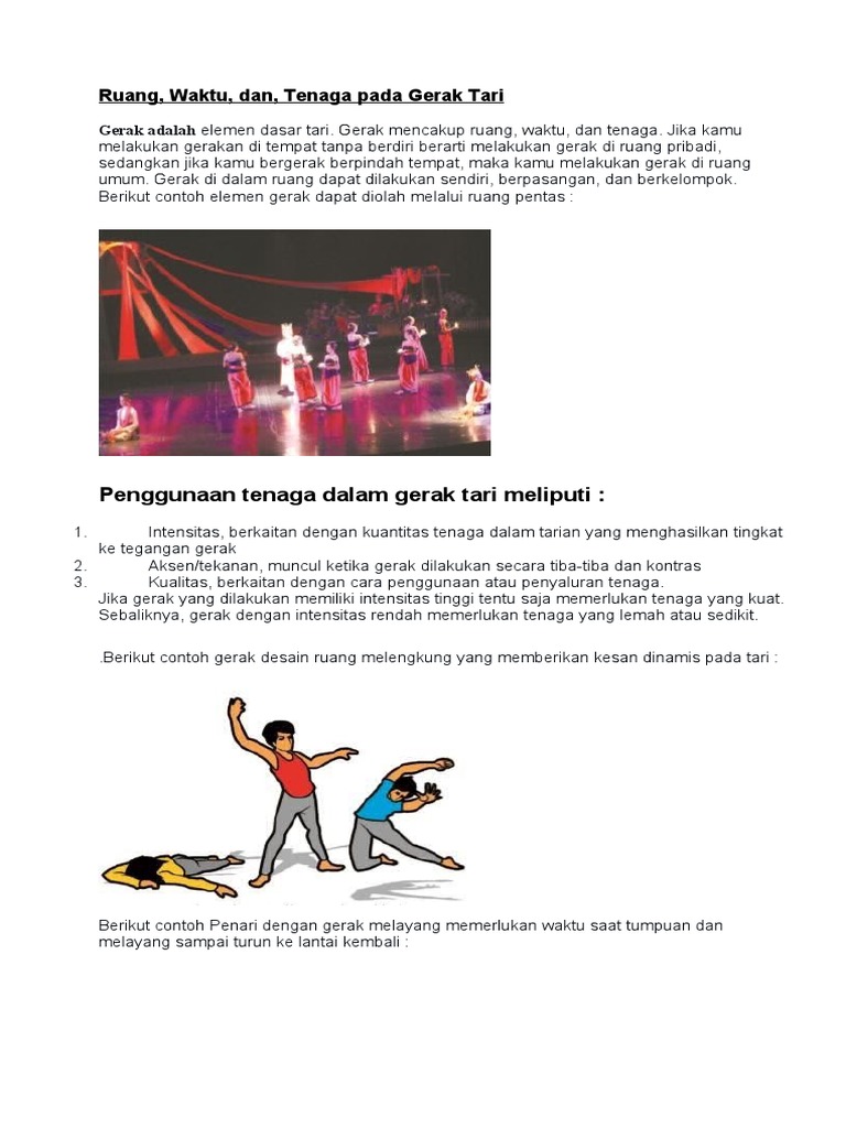 Penggunaan Tenaga Dalam Gerak Tari Meliputi Pdf