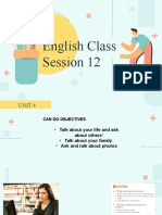 English Class - Session 12 - Wednesday, December 9TH