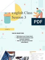 English Class - Sessions 3 - Friday, November 13th