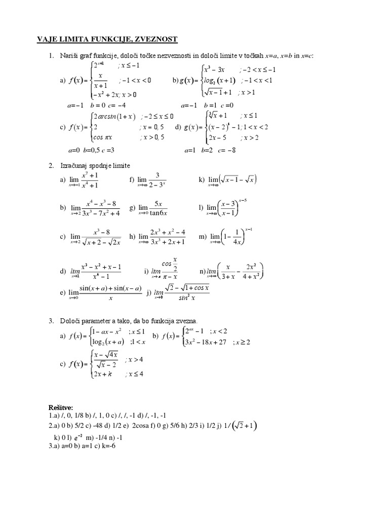 Limita Zveznost | PDF