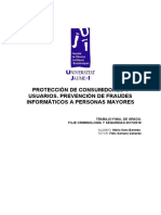 Protección de Consumidores y Usuarios. Prevención de Fraudes Informáticos A Personas Mayore