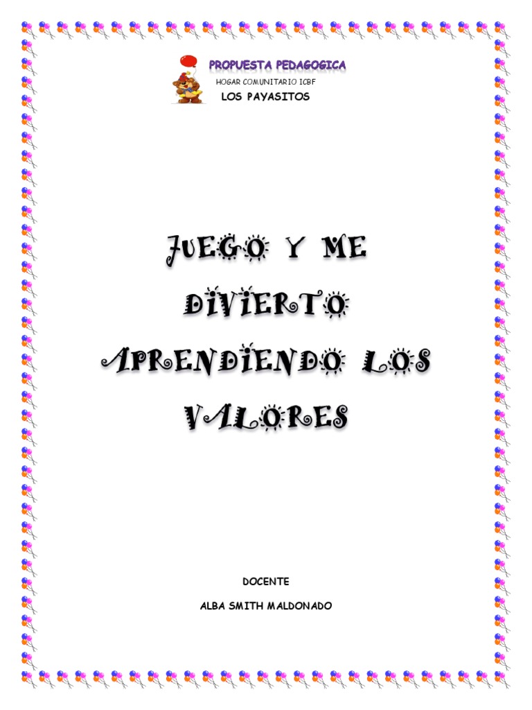 Propuesta Pedagógica para Primera Infancia | PDF | Educación de la ...