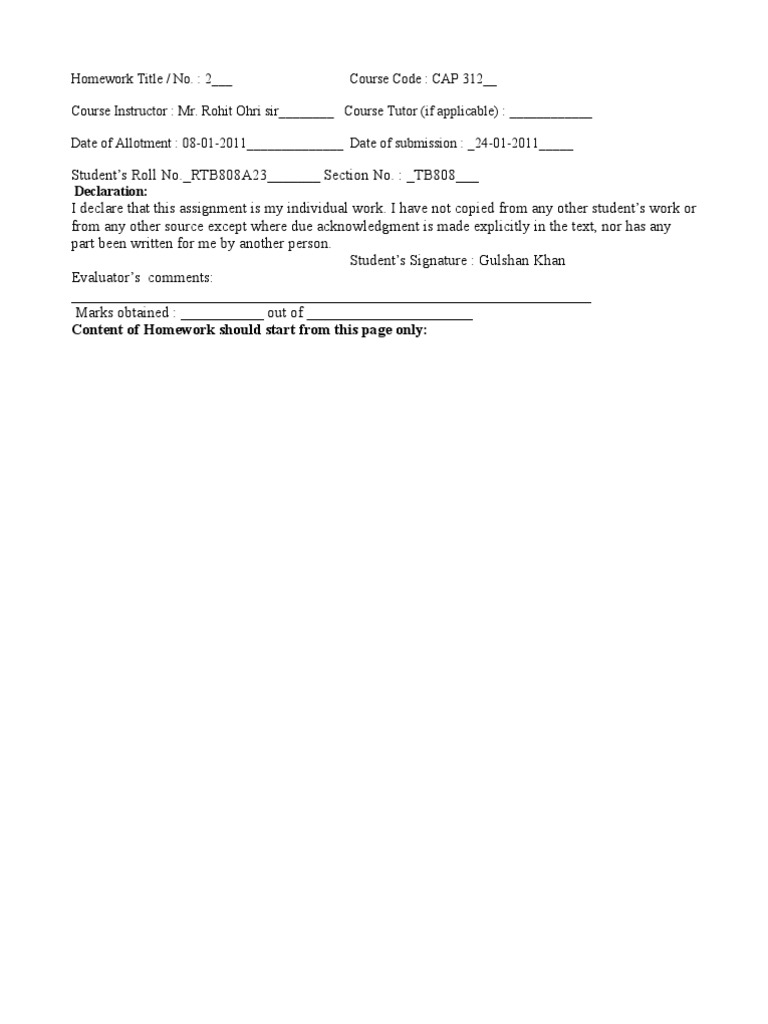 Home Work 2 | PDF