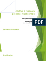 Elements That A Research Proposal Must Contain