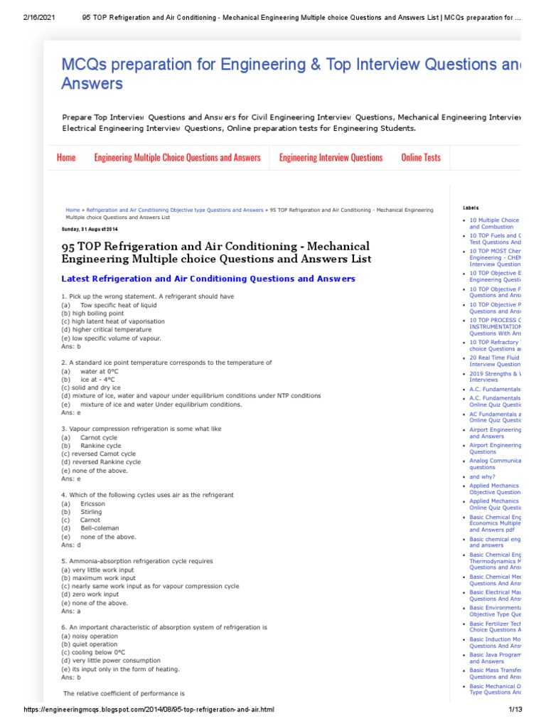Mcqs Preparation For Engineering &amp; Top Interview Questions and 