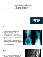 Diagnóstico de La Espondilosis