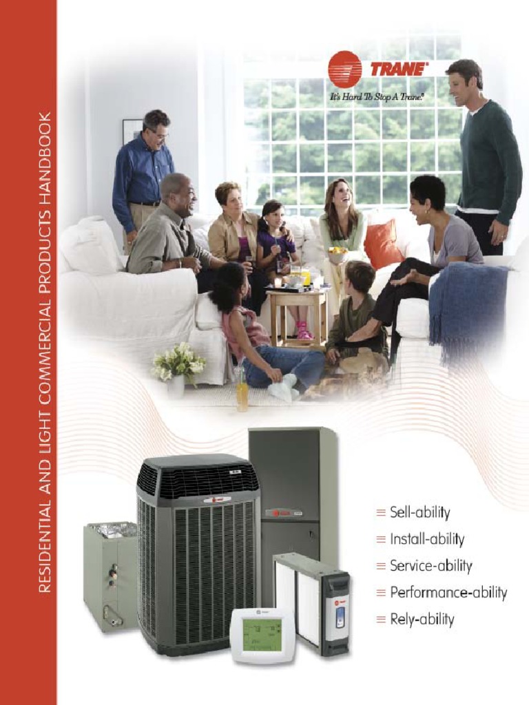 Trane Residential and Light Commercial Products Handbook | PDF | Air  Conditioning | Electromechanical Engineering