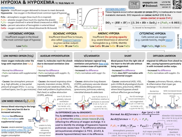 Causes of Increased A-a Gradient | PDF | Hypoxia (Medical) | Lung