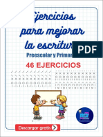 12 Fichas de Ejercicios Para Mejorar La Escritura Preescolar y Primaria Me