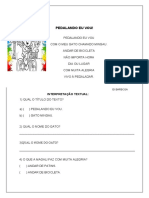 Interpretação Textual - Pedalando Eu Vou