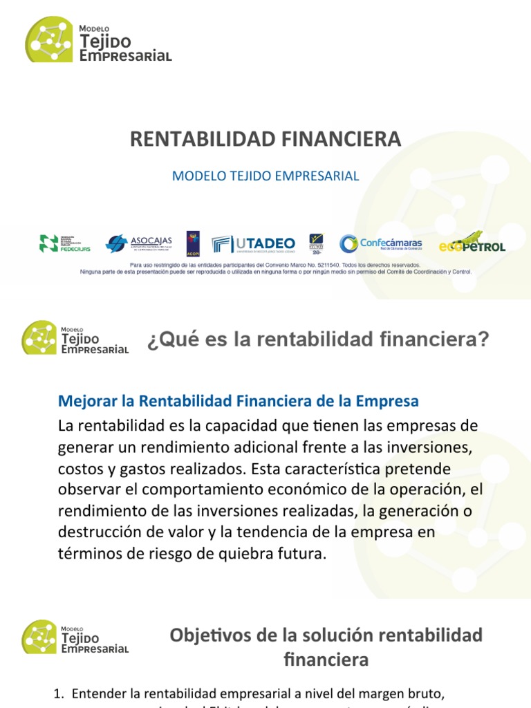 Presentacion Rentabilidad Financiera 1 | PDF | Apalancamiento (Finanzas) |  Empresas