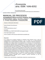 Manual para Panadería