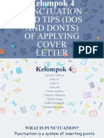 Punctuation and Tips (Dos and Donts) of Applying Cover Letter