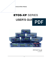 Etos-Xp Series: User'S Guide